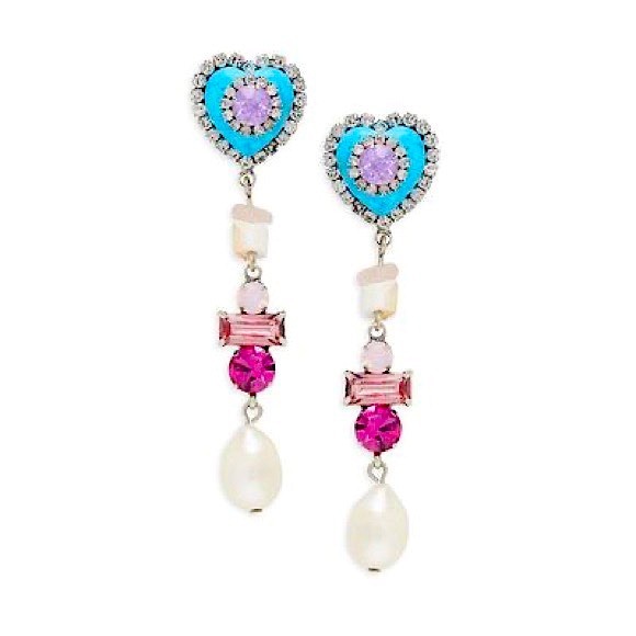 DANNIJO Jewelry - DANNIJO Max 15MM Teardrop Pearl & Glass Crystal Drop Earrings - NWT Never Worn